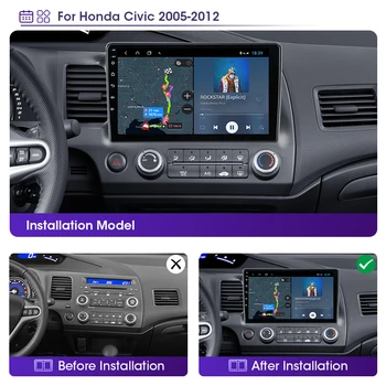 JMCQ 2G+32 G Android 8.1 WiFi 4G Avto Radio Multimedijski Predvajalnik Videa, Za Honda Civic 2005-2011 Autoradio Navigacija GPS Vodja Enote