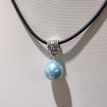 JYX 2020 NOVA ZASNOVA Elegantna Modra 12 mm Seashell Pearl obesek lupini biseri ogrlica darilo za ženske choker
