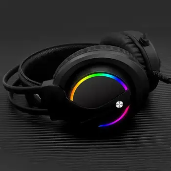 K1 RGB 7.1 Zvok USB Žične Slušalke na Uho Gaming Slušalke w/ Mikrofon Profesionalne Gaming Slušalke
