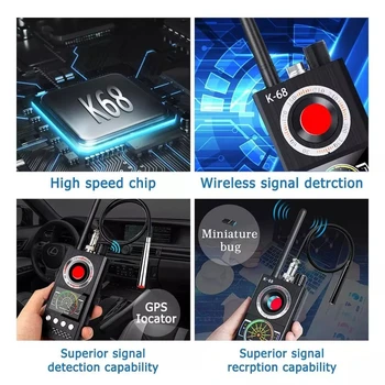 K18 Multi-funkcijo Anti Detektor Bug Mini Audio VOHUN-Fotoaparat GSM Finder Signala GPS Objektiv RF Lokator Tracker Zazna Brezžične Kamere