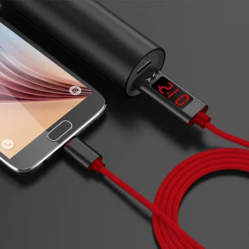 Kabel USB 5V 2.4 Hitro Polnjenje LED Display Type C Mikro USB Kabel za Samsung Huawei Xiaomi Oneplus Kabel
