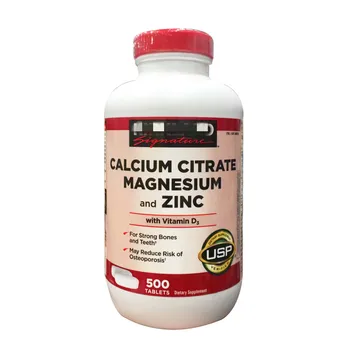 Kalcij, magnezij, cink, vitamin D3, kalcijev citrat tablete za odrasle Zmanjšati želodec breme