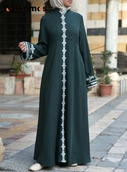 KALENMOS Plus Velikost 5XL Muslimanskih Abaya Obleka Ženske Musulman Abayas Eid Islamska Oblačila Dubaj Arabski Maroški tam kaftan Djellaba Robe