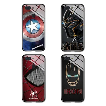Kaljeno Steklo Nazaj Ohišje Pokrov Za NASPROTNEGA F9 A7X F9 Pro F11 F11 Pro Primerih Marvel Avengers Superheroj Ironman