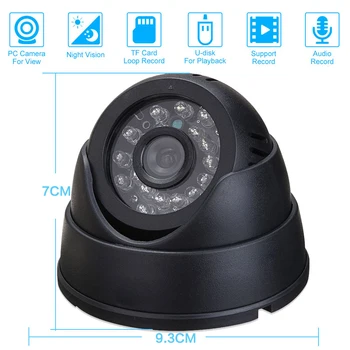 Kamero USB DVR Snemalnik Night Vision CCTV DVR Zanke /opozarjati Diktafon Varnosti Dome Kamera Podporo 32GB TF Kartica