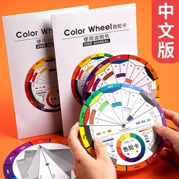 Kartico Študent Barvno Ujemanje Univerzalne Barve Odbor Barvni Obroč Kartico Kitajski Vrtljiv Multi-Funkcijo Barvo Kolesa Kartico