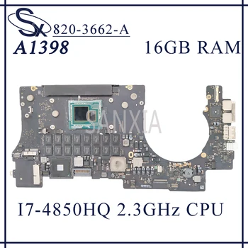 KEFU 820-3662-Prenosni računalnik z matično ploščo za Apple Macbook Retina A1398 original mainboard 16 GB-RAM I7-4850HQ 2,3 GHz CPU