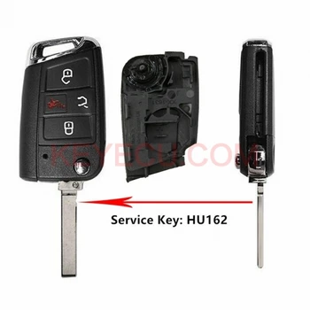 KEYECU Flip brez ključa za Daljinsko Tipko Lupini Primeru 4 Gumb za Volkswagen Atlas 2018-2020 NBGFS12A01 MQB P/N: 5G6 959 752 AC HU162 Rezilo