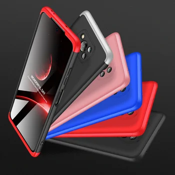 KEYSION Primeru Telefon Za Xiaomi POCO X3 NFC 360 Popolno Zaščito 3 v 1, Trdi PC Hrbtni Pokrovček Primeru Za Poco X3 NFC F2 Pro X2