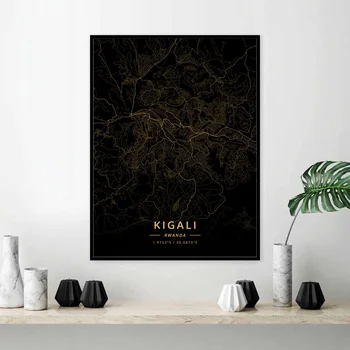Kigaliju V Ruandi Plakat
