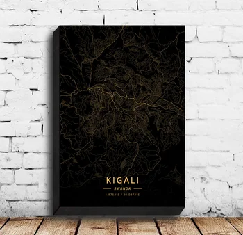 Kigaliju V Ruandi Plakat