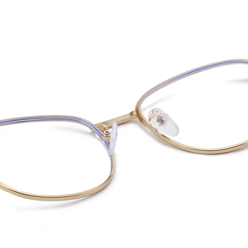 Klasična Cat Eye Glasses Okvir Ženske Moški Anti Modra Svetloba Računalnik Očala Okvirji Jasno Eye Glasses Kovinski Očala Zlata, Črna