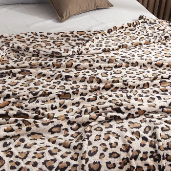 Klasična Leopard Tiskanja Odejo Poliester Zimsko Odejo Stanja Odejo Posteljnina Kavč Mehko Spalna Odejo, Toplo Odejo