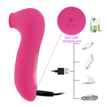 Klitorisa Sesanju Vibrator v Vibratorji 10 Intenzivnosti Načini Sex Igrača za Ženske Nastavek Bedak Erotični Seks Odraslih žensk igrače klitorisa
