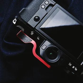 Kovinski nastavek Palec Gor Hotshoe Palec Gor, Ročaj Za Fuji Fujifilm X-S10 xs10 Fotoaparat Ročaja Z usnjeno zaščito