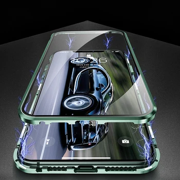 Kovinski Okvir Za iPhone 12 Pro Max Primeru Silm Jasno Trdega Stekla Spredaj Nazaj Polno Kritje za iPhone11 XS Max XR Ultra Tanka dodatna Oprema