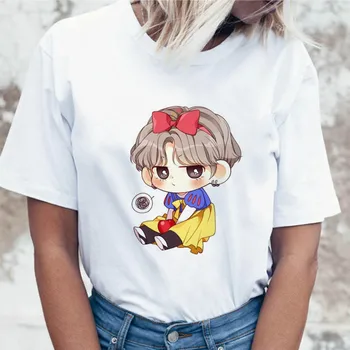 Kpop T Shirt JIN SUGA J UPAM, da Ženske JIMIN V JUNGKOOK Vrh Tshirt za K pop korejski Tees Smešno Grafični Ženska T-shirt K-pop