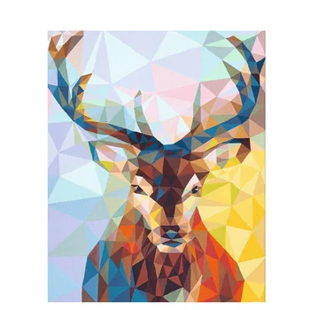 Kristal, porcelan jelena Živali DIY Digitalno Barvanje Z Številkami Moderne Stenske Umetnosti Platno Slikarstvo Božično Darilo Doma Dekor 40x50cm