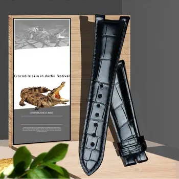 Krokodil usnja watch trak nadomešča Nautilus moške gledajo 5711 5712g serije zarezo 25 * 12 mm bamboo grain usnje watch band