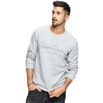 KUEGOU blagovne Znamke Moški puloverji s kapuco pomlad jesen majica za Moške čiste barve črk okrogle ovratnik bombažne vezenine, jopice MW-2275