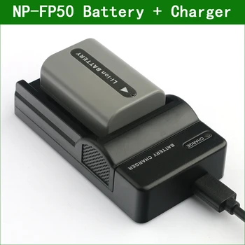 LANFULANG Zamenjava NP-FP50 NP FP50 Baterije in Ultra Slim Micro USB Polnilec za Sony DCR-DVD304 DCR-DVD305 DCR-HC23 DCR-HC24