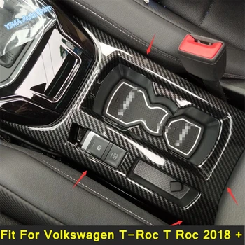Lapetus Auto Styling Konzole Centralne Spredaj Vode, Skodelico Imetnika Plošča Pokrov Trim Fit Za Volkswagen T-Roc T Roc 2018 - 2021 ABS