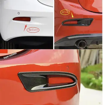 Lapetus Zadnje meglenke Lučka za Kritje Trim 2 Kos Za Mazda 3 AXELA Limuzina - 2018 ABS Ogljikovih Vlaken Slog Dodatki Zunanjost