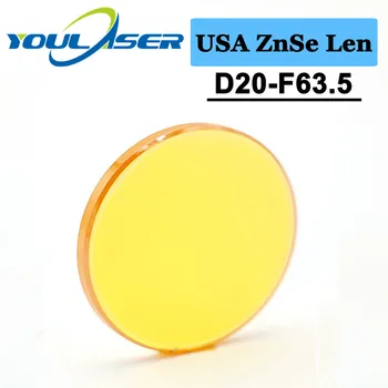 Laser Focus Objektiv ZDA CVD ZnSe 20 mm Premer FL63.5 2,5 cm Za CO2 Laser Graviranje In Rezanje