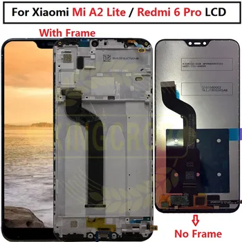 LCD-zaslon Za Xiaomi Mi A2 Lite 5.84 palčni zaslon na dotik, računalnike zbora Za Xiaomi Redmi 6 Pro Okvir Z Brezplačnih Orodij