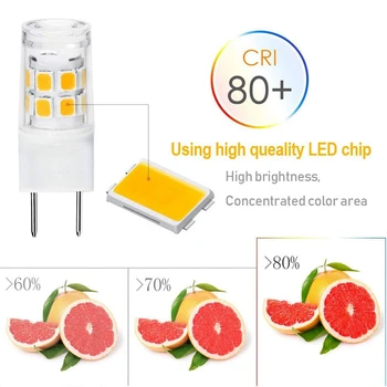 LED G8 Žarnice, G8 GY8.6 Bi-pin Znanja LED, Ne Zatemniti T4 G8 Base Bi-pin Xenon JCD Tip LED 120V (5-Pack-gnome) (G8 3W Topla Bela)