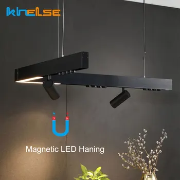 LED Linearni Bar Dolg Trak Sodobne Magnetni Stezi Lučka, Kuhinjo, jedilnico Skladu Urad za Komercialni Razsvetljave Visi Notranji Dekor
