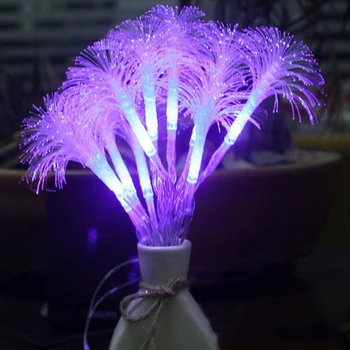 LED Okrasni Niz Luči Barvni Optični Edinstveno LED Cvet 250 cm 10Led Baterija Upravlja Garland Božično Dekoracijo HQ
