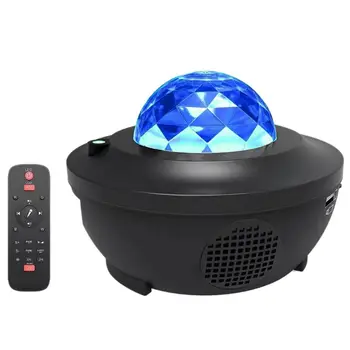 LED Star Svetlobni Projektor Obračanje Ocean Val Nočne Luči Meglica Projektor Svetilko z Bluetooth & Časovnik & Daljinski upravljalnik