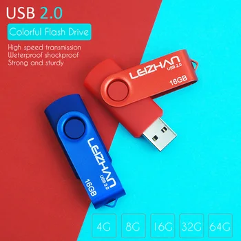LEIZHAN USB Disk 4GB 8GB 16GB 32GB 64GB Flash Disk Računalnika, Memory Stick, USB 2.0 Pen Drive