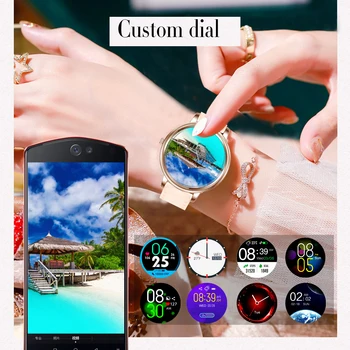 LEMFO MK20 Moda Pametno Gledati Žensko polni, zaslon na dotik, smartwatch Dama Dekle Srčni utrip Prilagodite Izbiranje Za Android IOS Telefon