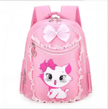 Lep Otrok, šolske torbe Dekleta Roza mačka risanka schoolbags Osnovne Šole Nahrbtnik Otroci princesa Mochilas otroci sac enfant