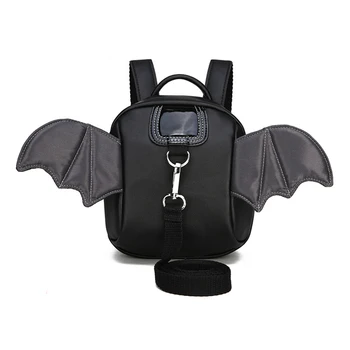 Lepe Risanke 3D Bat Wings Otroci Mini Nahrbtnik Otrok, Šolske Torbe Vleče Vrv Nastavljiv Anti-izgubljeno Baby Nahrbtniki Dekleta Fantje Darila