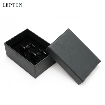 Lepton iz Nerjavečega jekla zapestne gumbe za Mens Črno Pištolo Kovinski Črko R, manšetni Moških francoski Rokavi Manšete Cufflink Relojes Gemelos