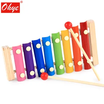 Lesena otroška izobraževalne igrače, oktave obsega tolkala xylophone glasbila za predšolsko izobraževanje
