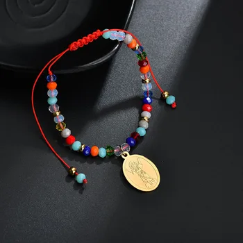 Letdiffery Nov Modni Božje Nino Medaljo Beacelet Stianless Jeklena Zapestnica Amulet Rosarios Pulsera Za Krščanske