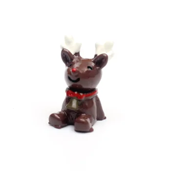 LF 20Pcs Mešani Smolo Rjava 3D Božični Elk Dekoracijo Obrti Flatback Chrysoprase Okraskov Za Scrapbooking Diy Dodatki