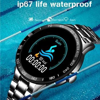 LIGE Luksuzne blagovne znamke Moških Pametno Gledati Fitnes Zapestnica Ura Smartwatch IP68 Vodotesen Srčnega utripa Šport Tracke Android, IOS
