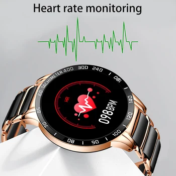 LIGE Moških Luksuzni Pametno Gledati Keramični Trak Šport Fitnes Tracker Nepremočljiva Srčnega utripa Nepremočljiva Smartwatch za Android