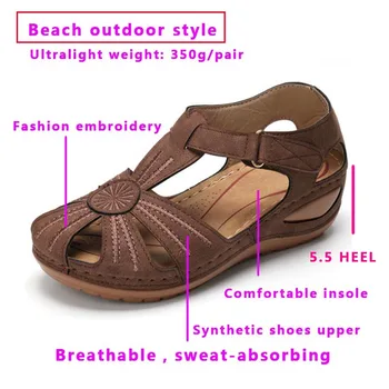 LIHUAMAO Prostem plaži gladiator sandali ženske luknjo čevlji klini priložnostne comfortbale ženske invisable višina pohodniški sandali
