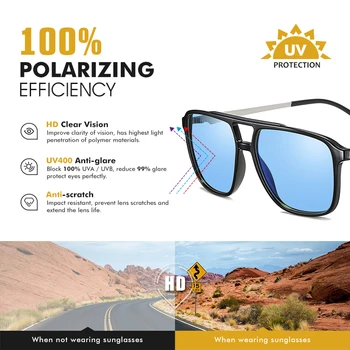 LIOUMO 2020 Vzoren Načrt Kvadratnih sončna Očala Moških Polarizirana Ženske sončna Očala Moški Vožnje Buljiti Anti-Glare UV400 zonnebrillen