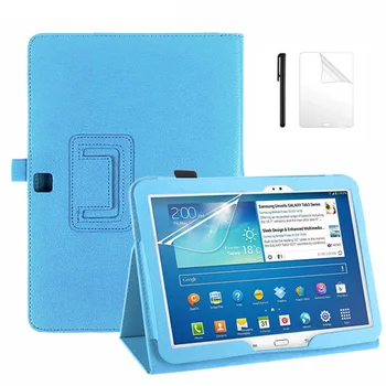 Litchee Flip Mat PU Usnjena torbica Za Samsung Galaxy Tab 3 10.1 palčni P5200 P5210 P5220 GT-P5200 Tablet zaščitna torbica