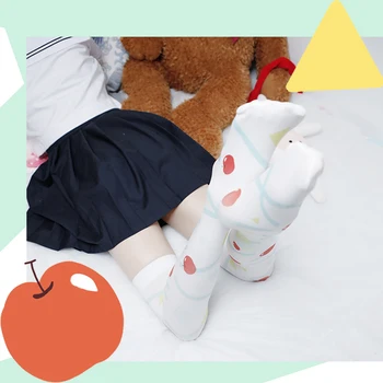 Lolita nogavice poletje ice cream češnja temo knee visoke nogavice anime COS nogavice