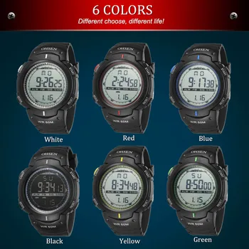 Luksuzne blagovne Znamke OHSEN Moški Šport na Prostem Digitalni LED Watch 50M Potapljanje Črna Moda Casual Moški Silikonski Trak Ročne ure Darila