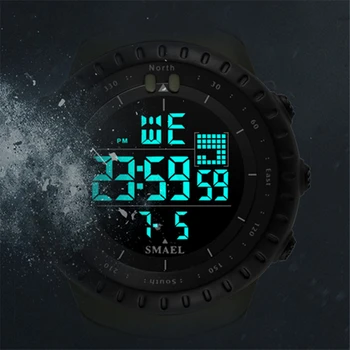 Luksuzne blagovne Znamke SMAEL Moda Digitalni Watch Moških Analogni Elektronski LED Vojske Vojaške Straže Nepremočljiva Šport Gledam Relogio Masculino