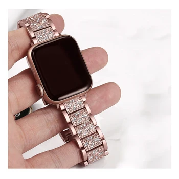 Luksuzni Diamond kovinski trak Za Apple Gledati serije 1/2/3/4/5 40 mm 38 mm 44 42mm iwatch band modna zapestnica pasu Dodatki